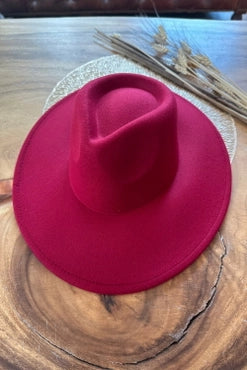 Vegan Felt Flat Brim Custom Burned Hat