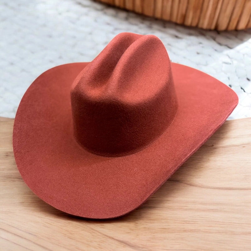 Wool Cattleman Custom Burned Hat
