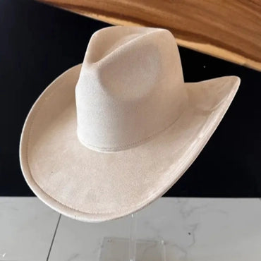 Vegan Suede Classic Cowboy Custom Burned Hat