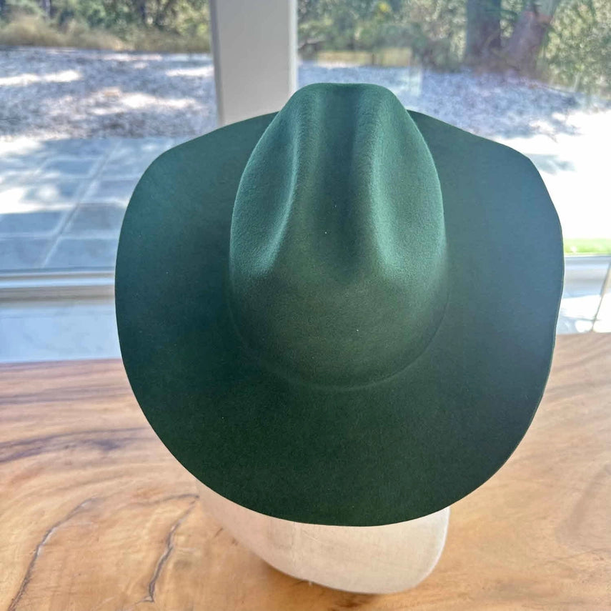 Wool Cattleman Custom Burned Hat