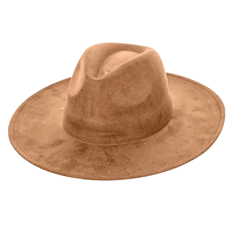 Vegan Suede Flat Brim Custom Burned Hat