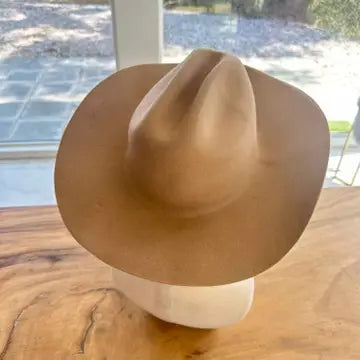 Wool Cattleman Custom Burned Hat