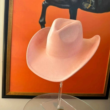 Vegan Suede Classic Cowboy Custom Burned Hat