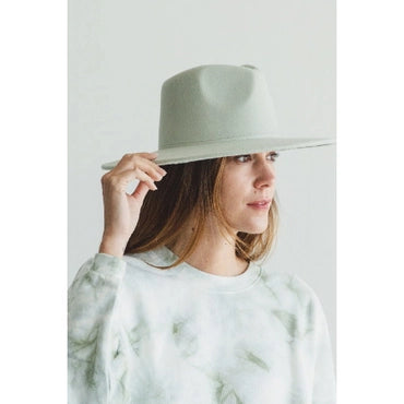 Vegan Felt Flat Brim Custom Burned Hat