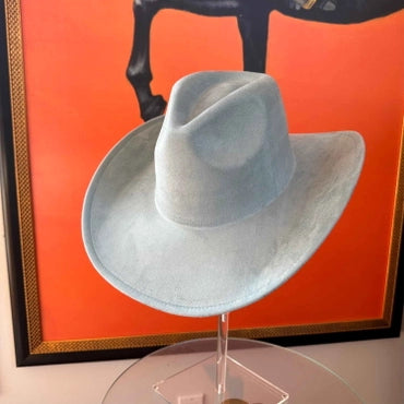 Vegan Suede Classic Cowboy Custom Burned Hat
