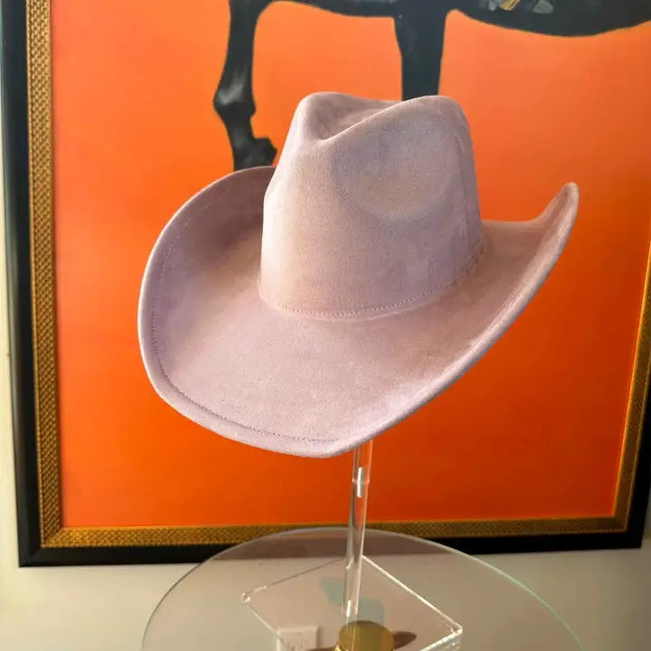 Vegan Suede Classic Cowboy Custom Burned Hat