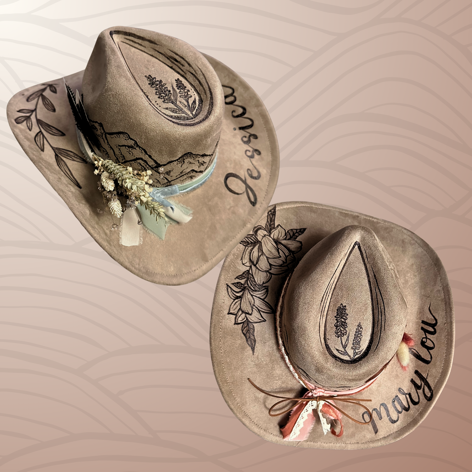 Custom Burned Hats