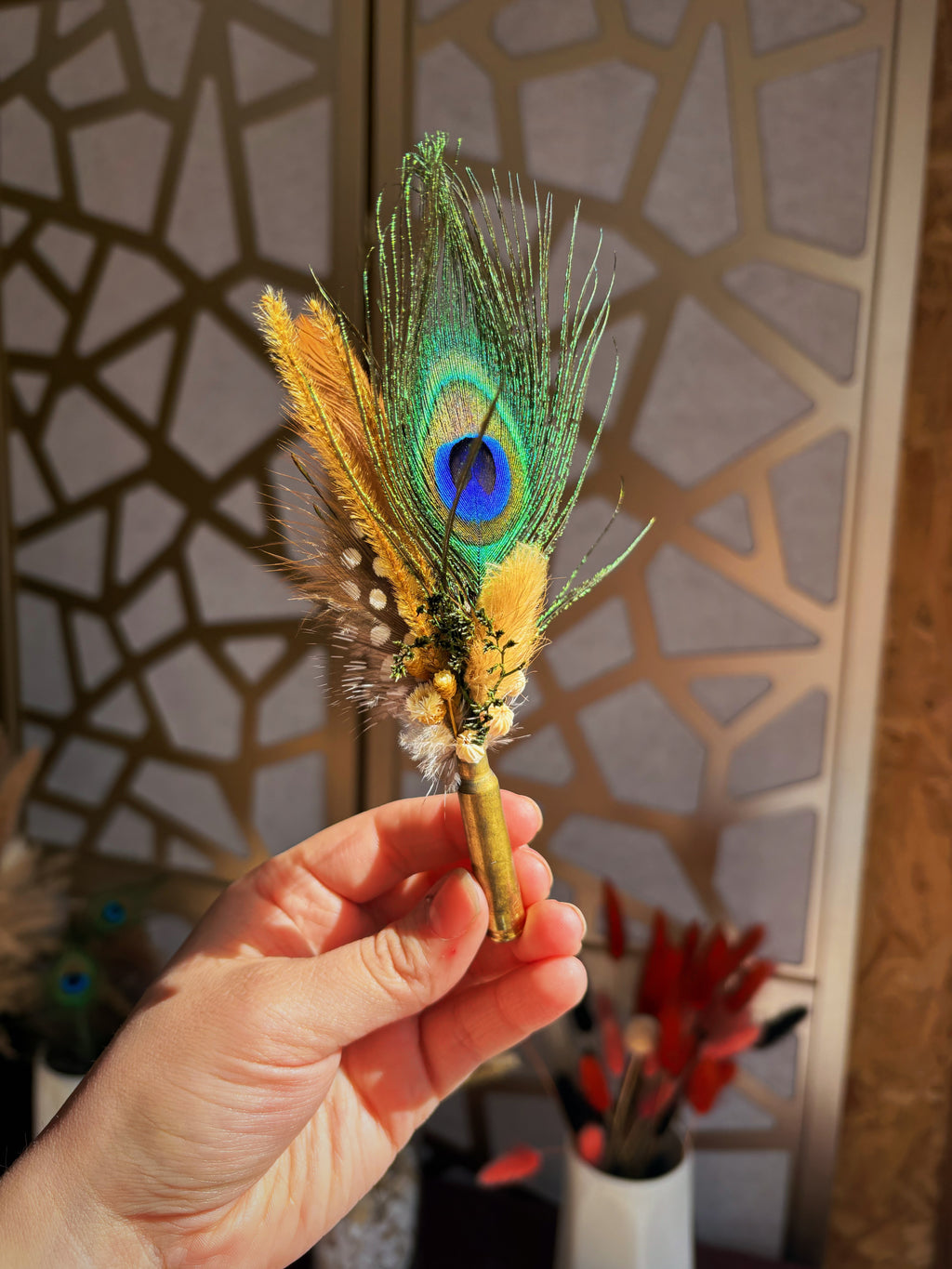 Feather & Floral Cluster