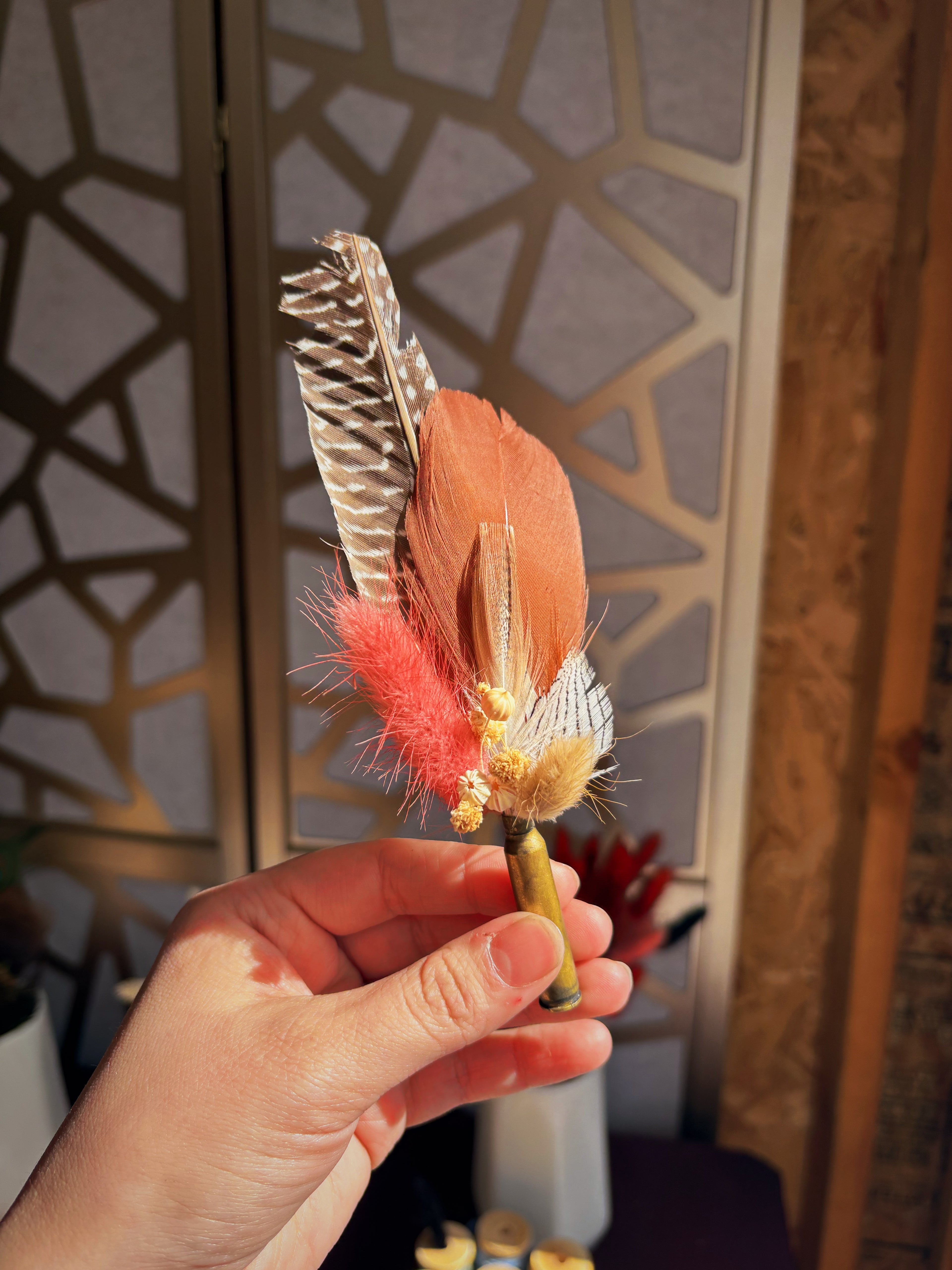 Feather & Floral Cluster