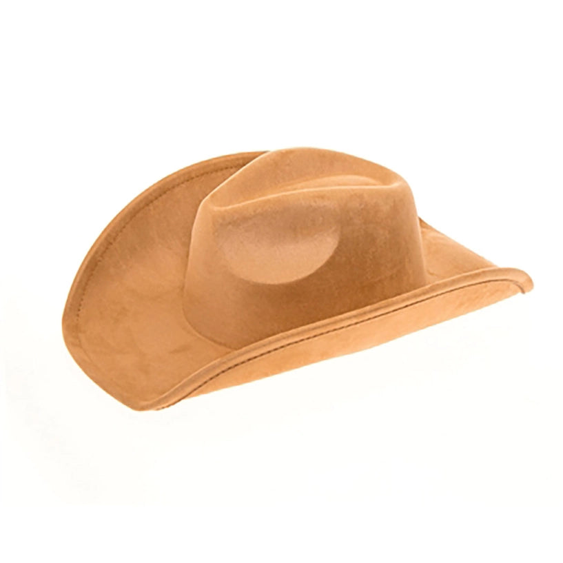 Vegan Suede Classic Cowboy Custom Burned Hat