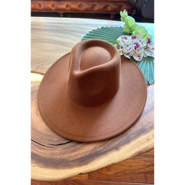 Vegan Felt Flat Brim Custom Burned Hat