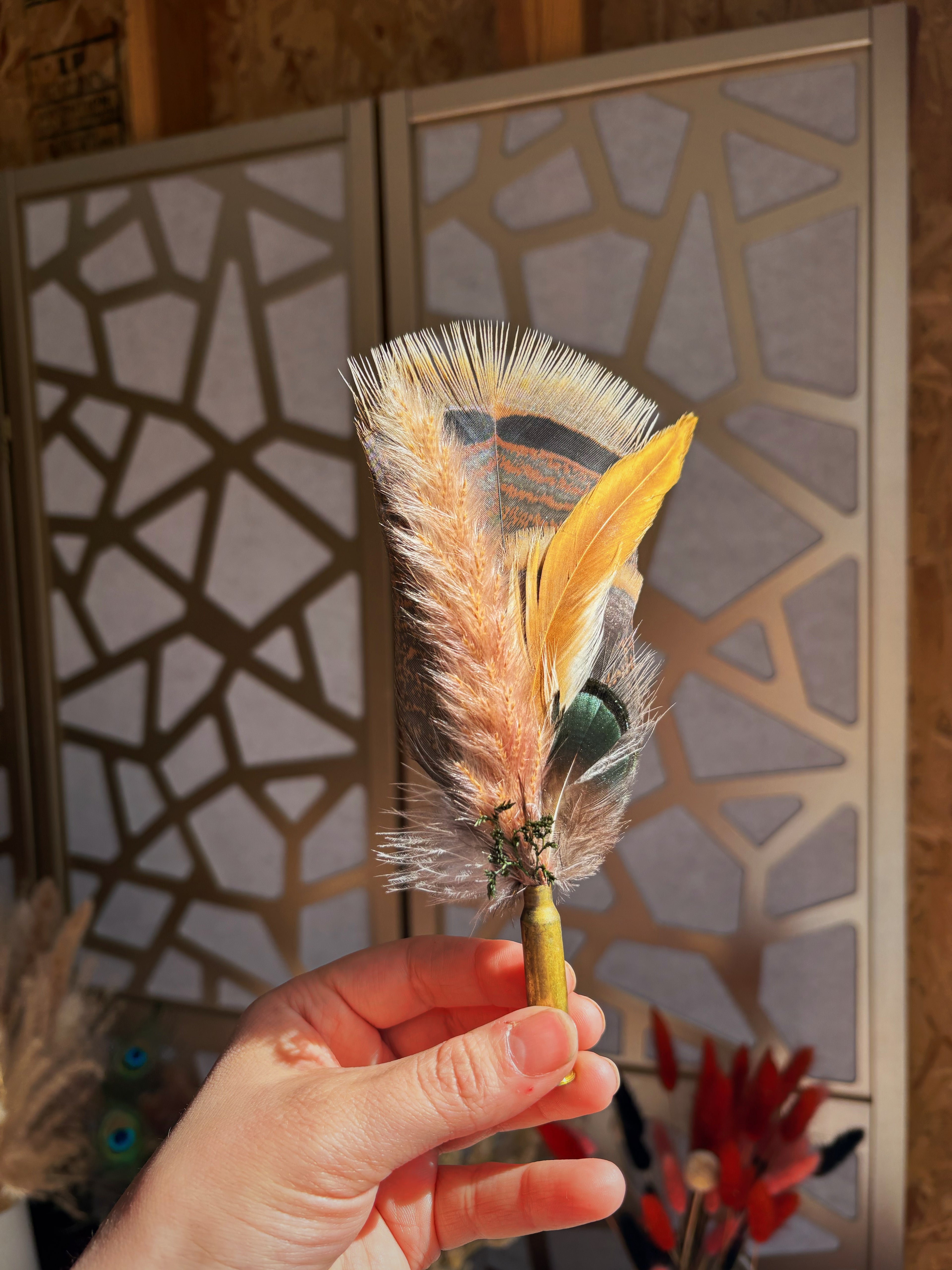 Feather & Floral Cluster