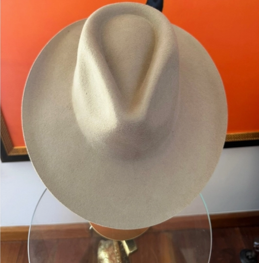 Wool Flat Brim Custom Burned Hat