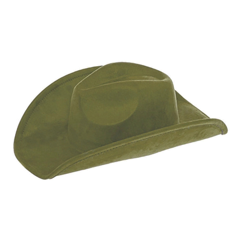 Vegan Suede Classic Cowboy Custom Burned Hat