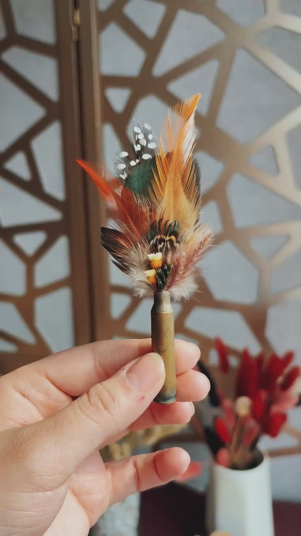 Feather & Floral Cluster