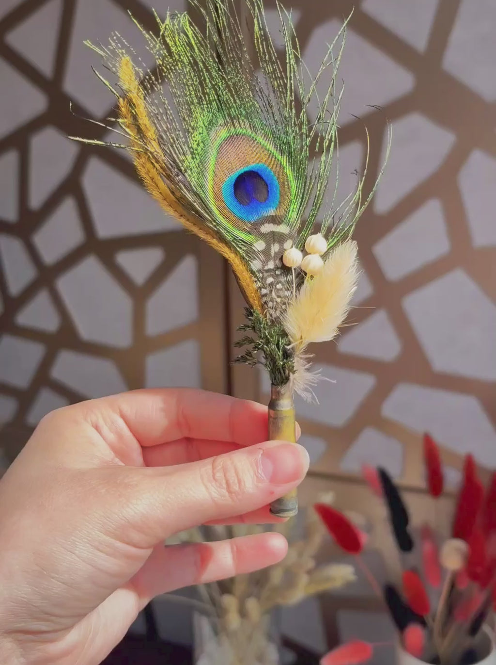 Feather & Floral Cluster