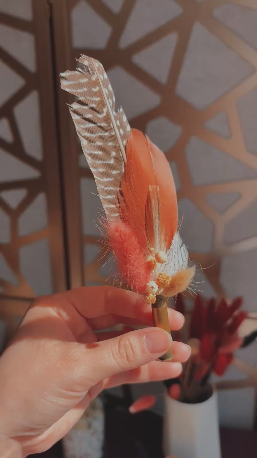 Feather & Floral Cluster