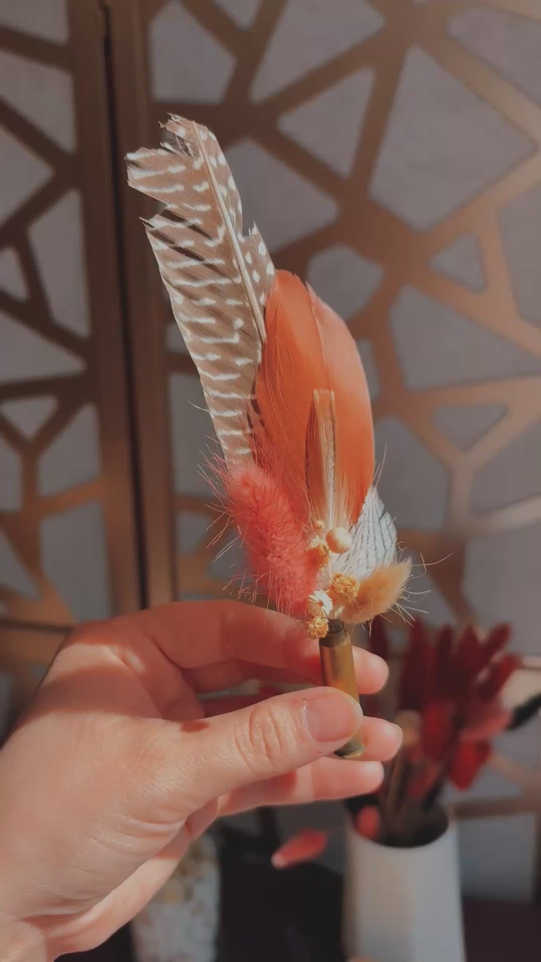 Feather & Floral Cluster