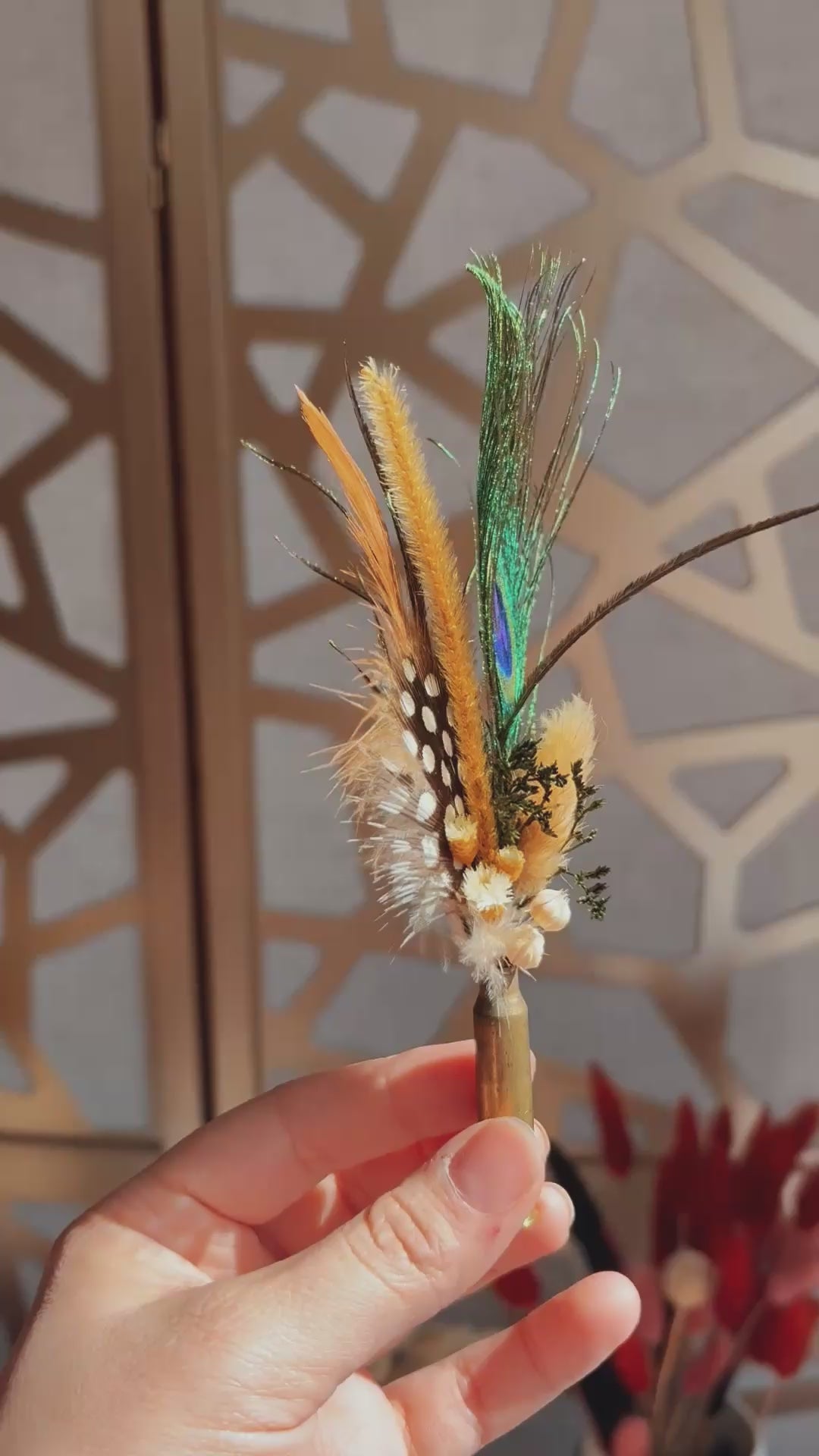 Feather & Floral Cluster