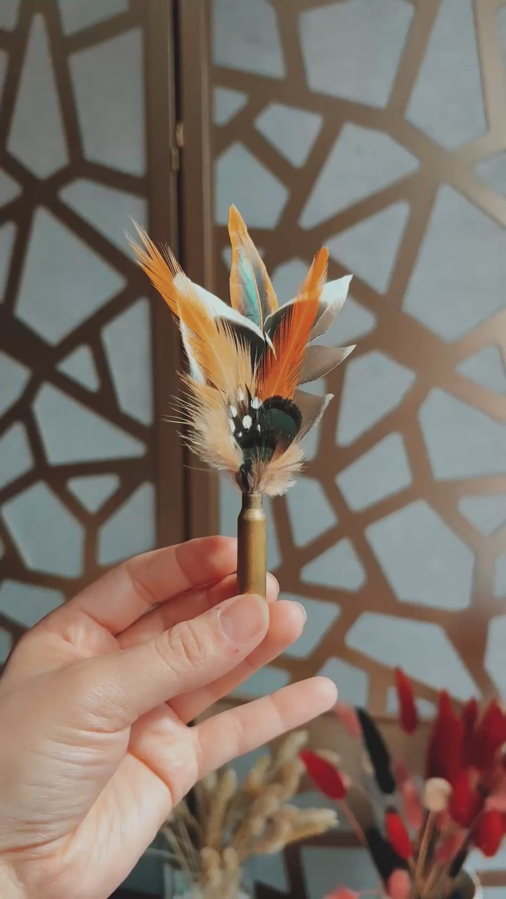Feather & Floral Cluster