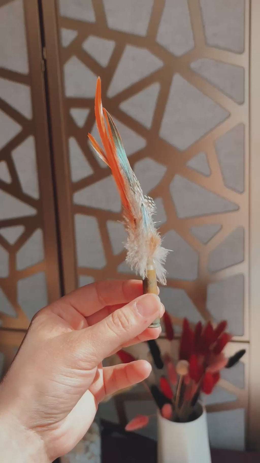 Feather & Floral Cluster